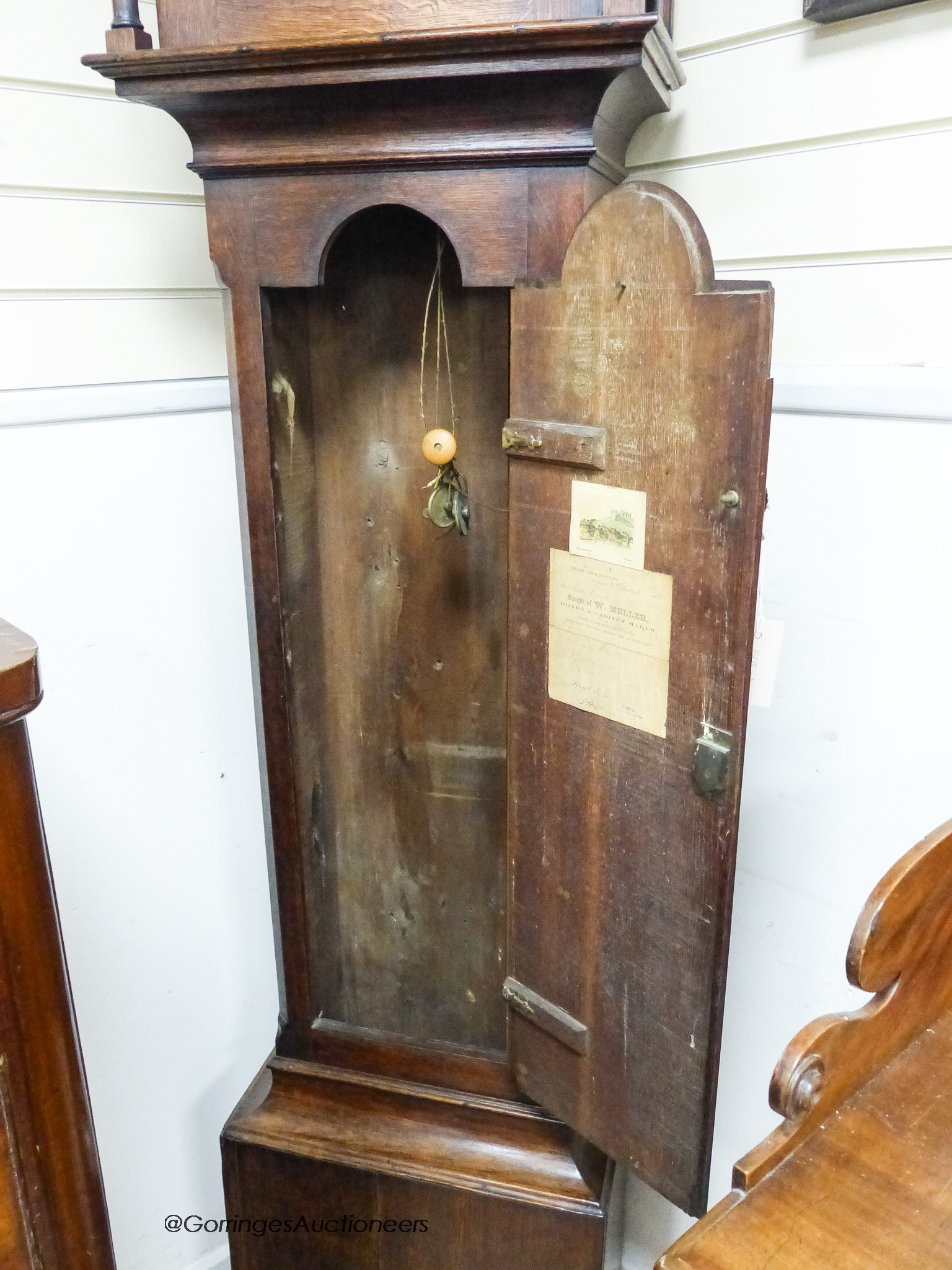A George III oak 8 day longcase clock, marked Waggitt, Richmond, height 213cm